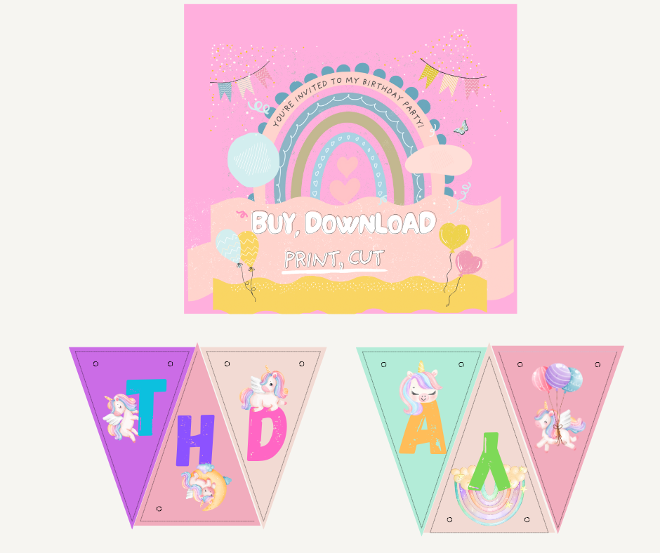 Beautifully designed Flags - Unicorn Party