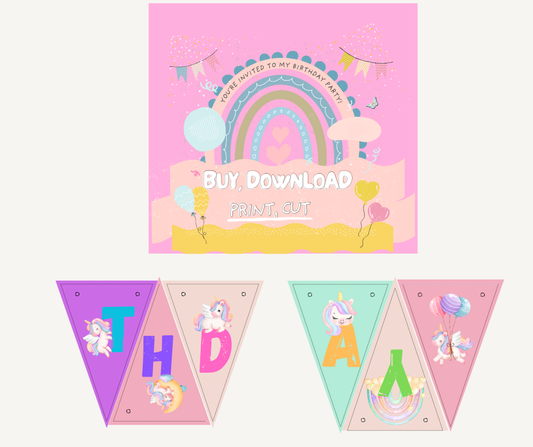 Beautifully designed Flags - Unicorn Party