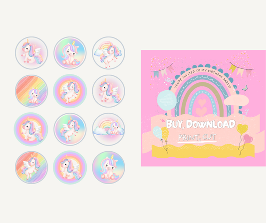 Beautifully designed Stickers - Unicorn Party