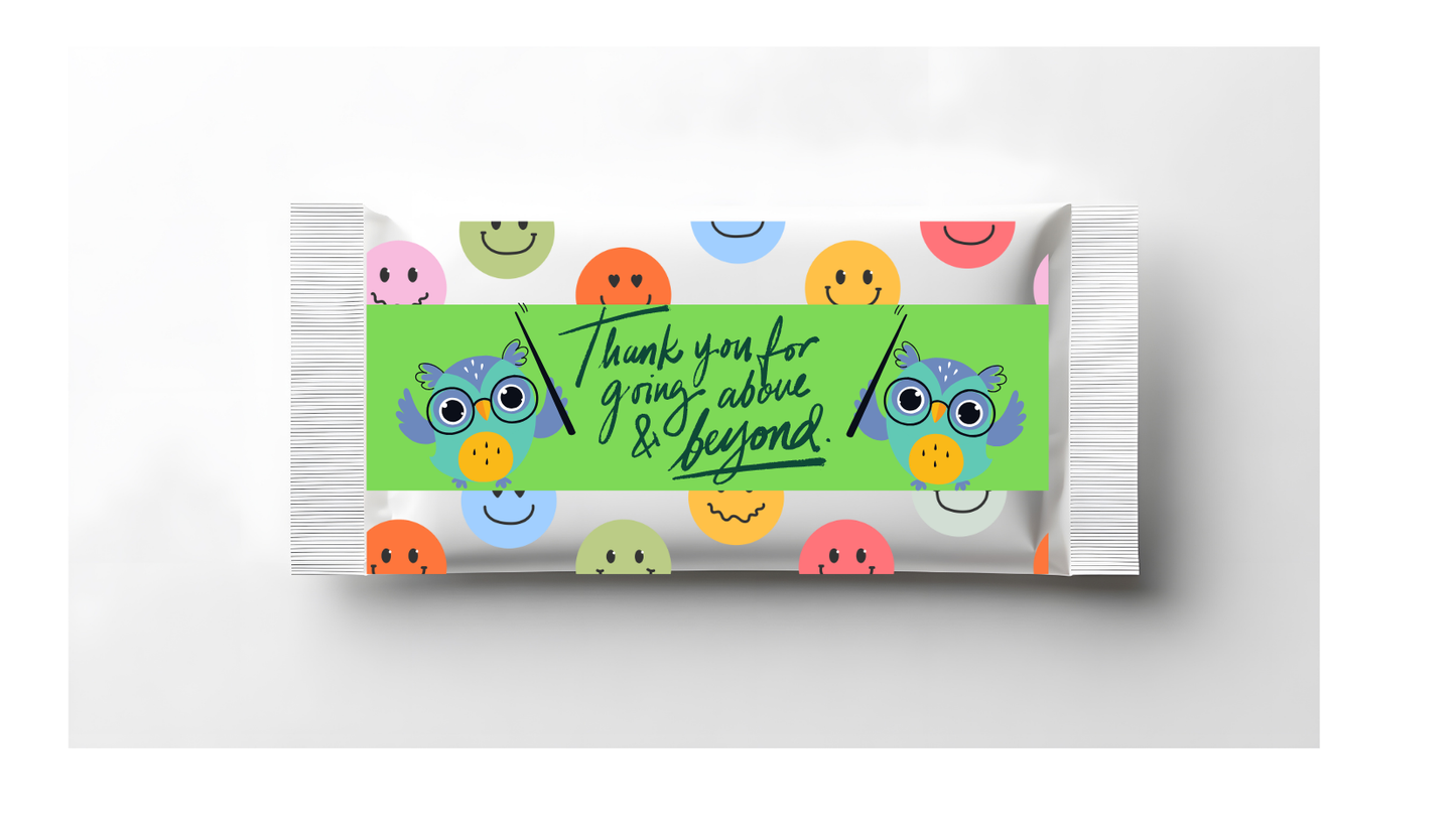 beautifully designed chocolate wrapper - Teacher
