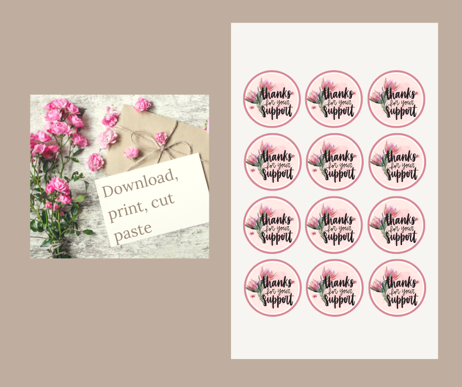 Beautifully designed Stickers - Protea thank you