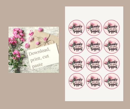 Beautifully designed Stickers - Protea thank you